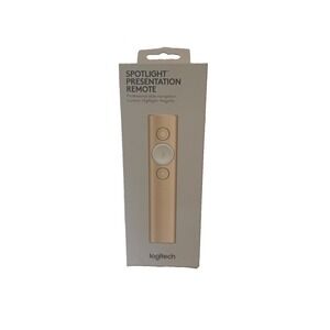 Logitech Spotlight Presentation Remote Gold Wireless Bluetooth Mac PC 910-004860